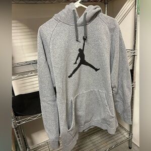 Jordan Gray Hoodie with Black Logo
